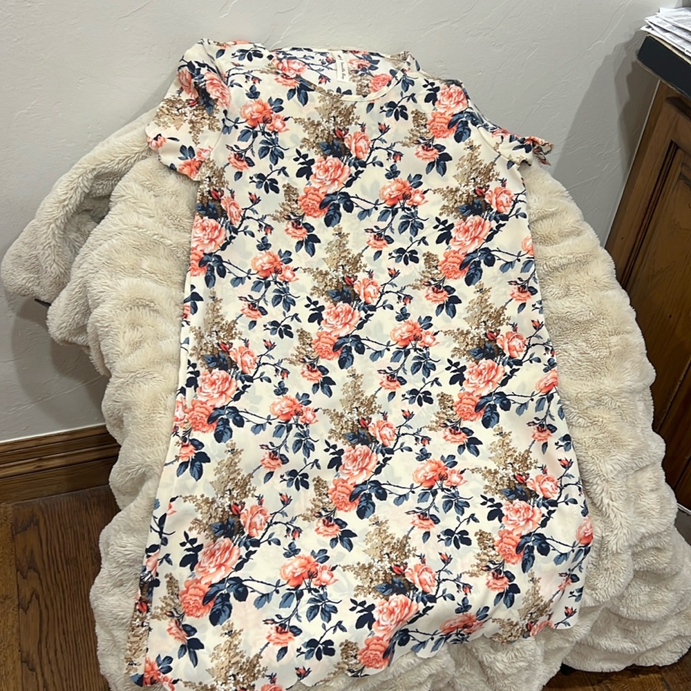 Cream floral dress